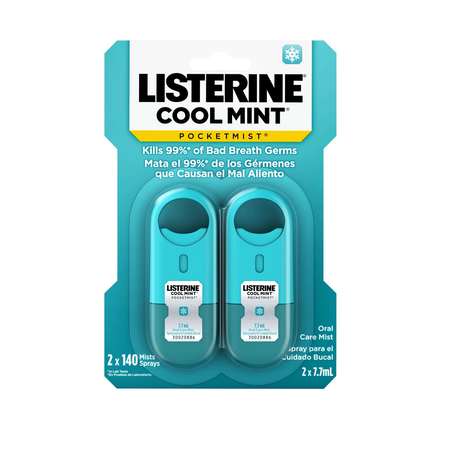 LISTERINE Listerine Cool Mint Pocketmist 7.7mL Container, PK72 5233932